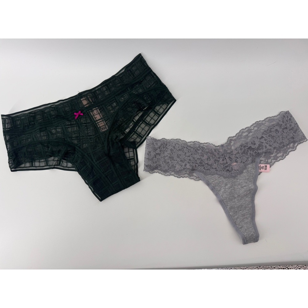 Victoria's Secret Thong & Cheeky Panties TWO pairs Size S NWT